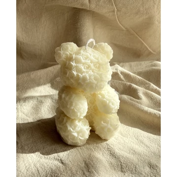 Rózsás Maci gyertya