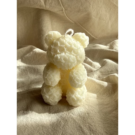 Rózsás Maci gyertya